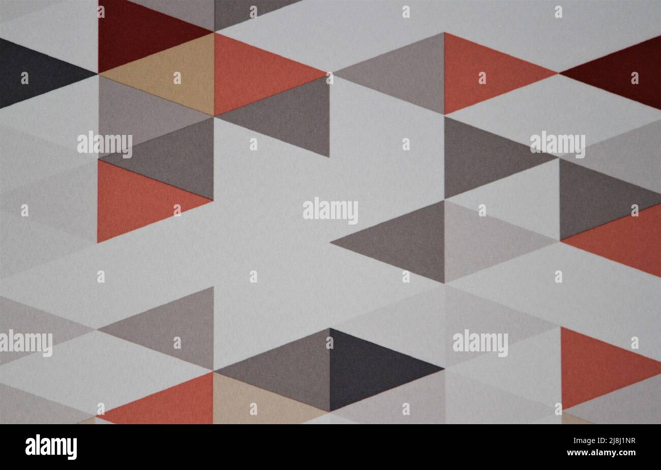 Moderni disegni geometrici triangolari Foto Stock