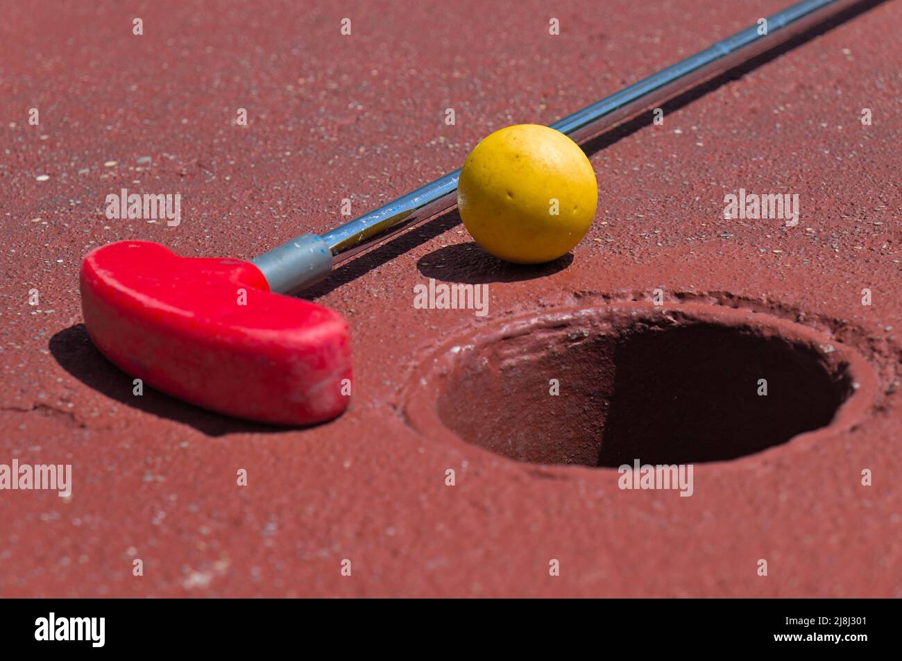 Mini Golf Sport attività sfondo Foto Stock