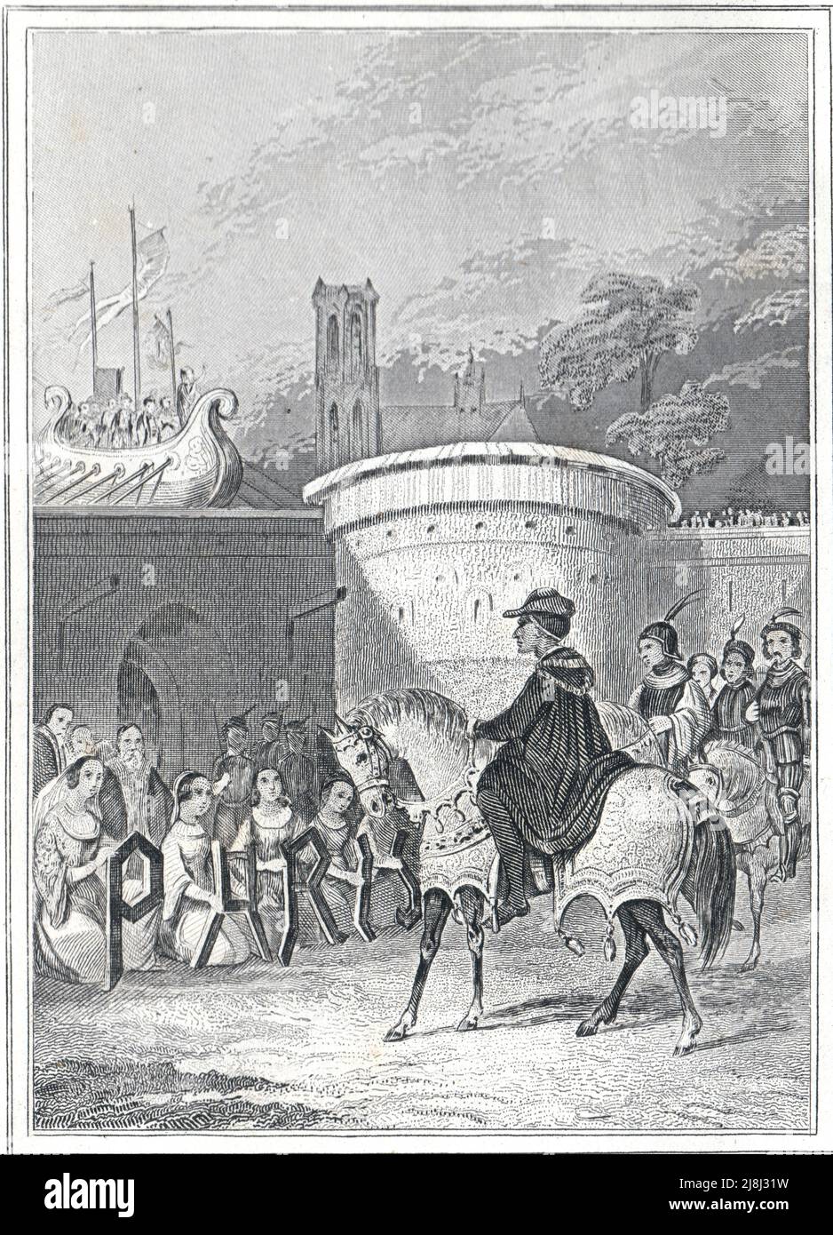 Entrée de Louis XI à Paris Foto Stock