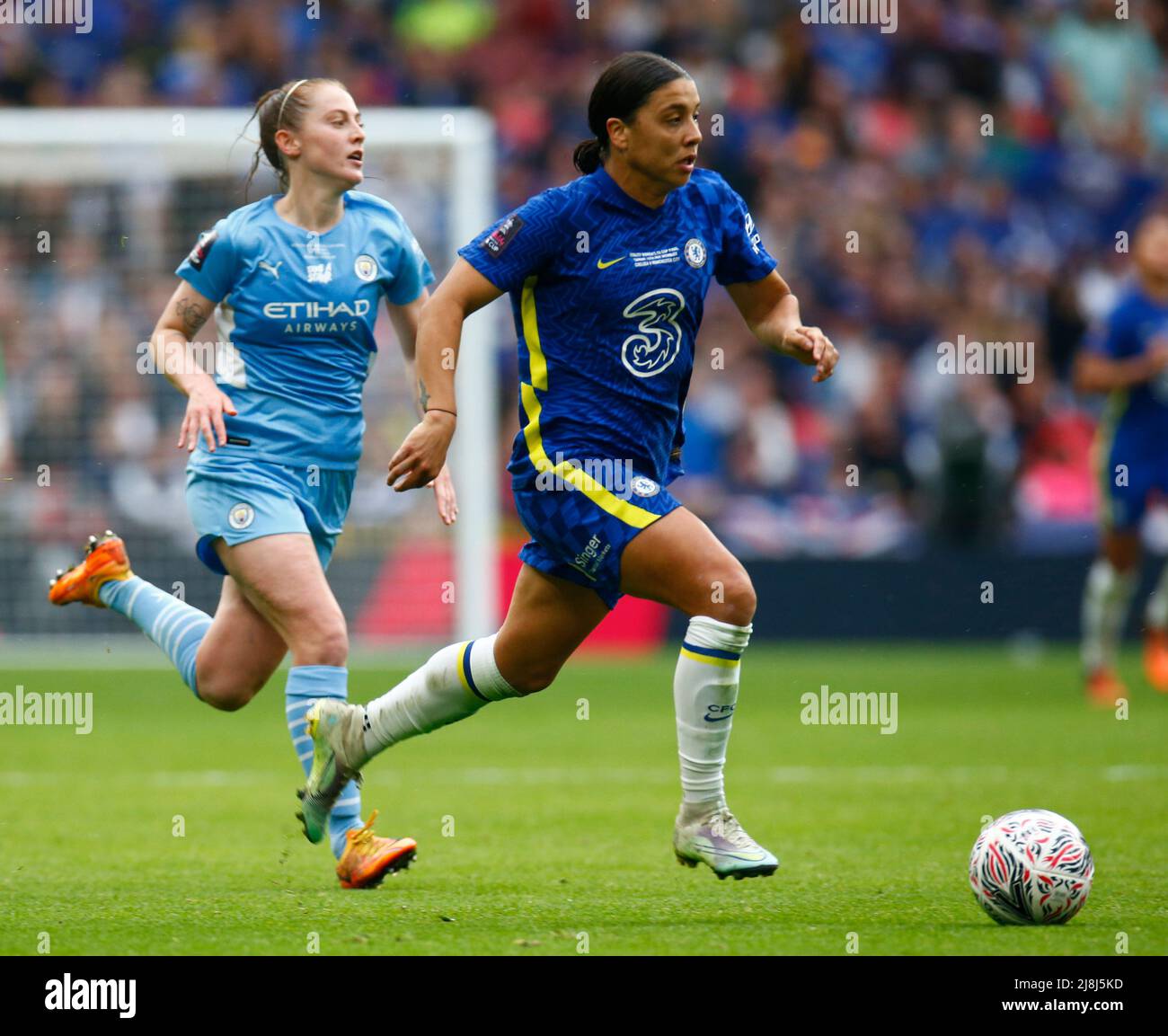 LONDRA, INGHILTERRA - MAGGIO 15:Chelsea Women Sam Kerr durante la finale della Coppa delle Donne di fa tra Chelsea Women e Manchester City Women al Wembley Stadium , Lon Foto Stock