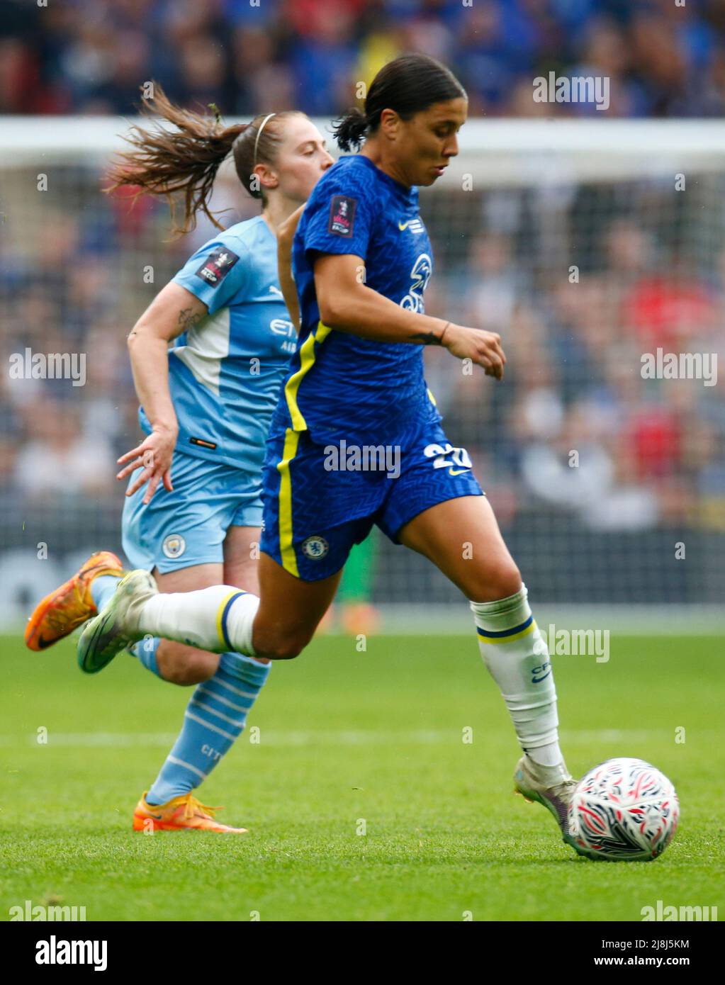 LONDRA, INGHILTERRA - MAGGIO 15:Chelsea Women Sam Kerr durante la finale della Coppa delle Donne di fa tra Chelsea Women e Manchester City Women al Wembley Stadium , Lon Foto Stock