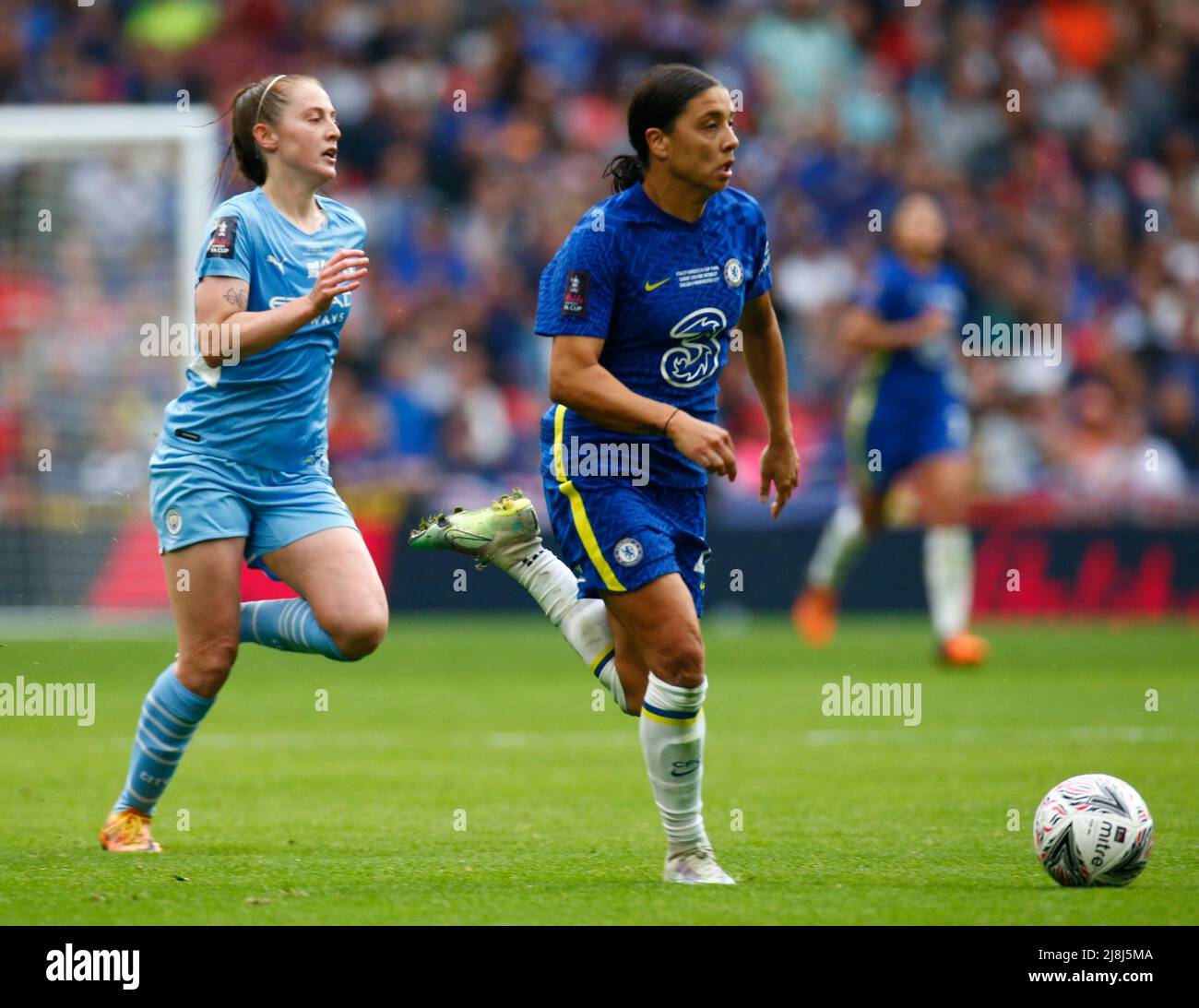 LONDRA, INGHILTERRA - MAGGIO 15:Chelsea Women Sam Kerr durante la finale della Coppa delle Donne di fa tra Chelsea Women e Manchester City Women al Wembley Stadium , Lon Foto Stock