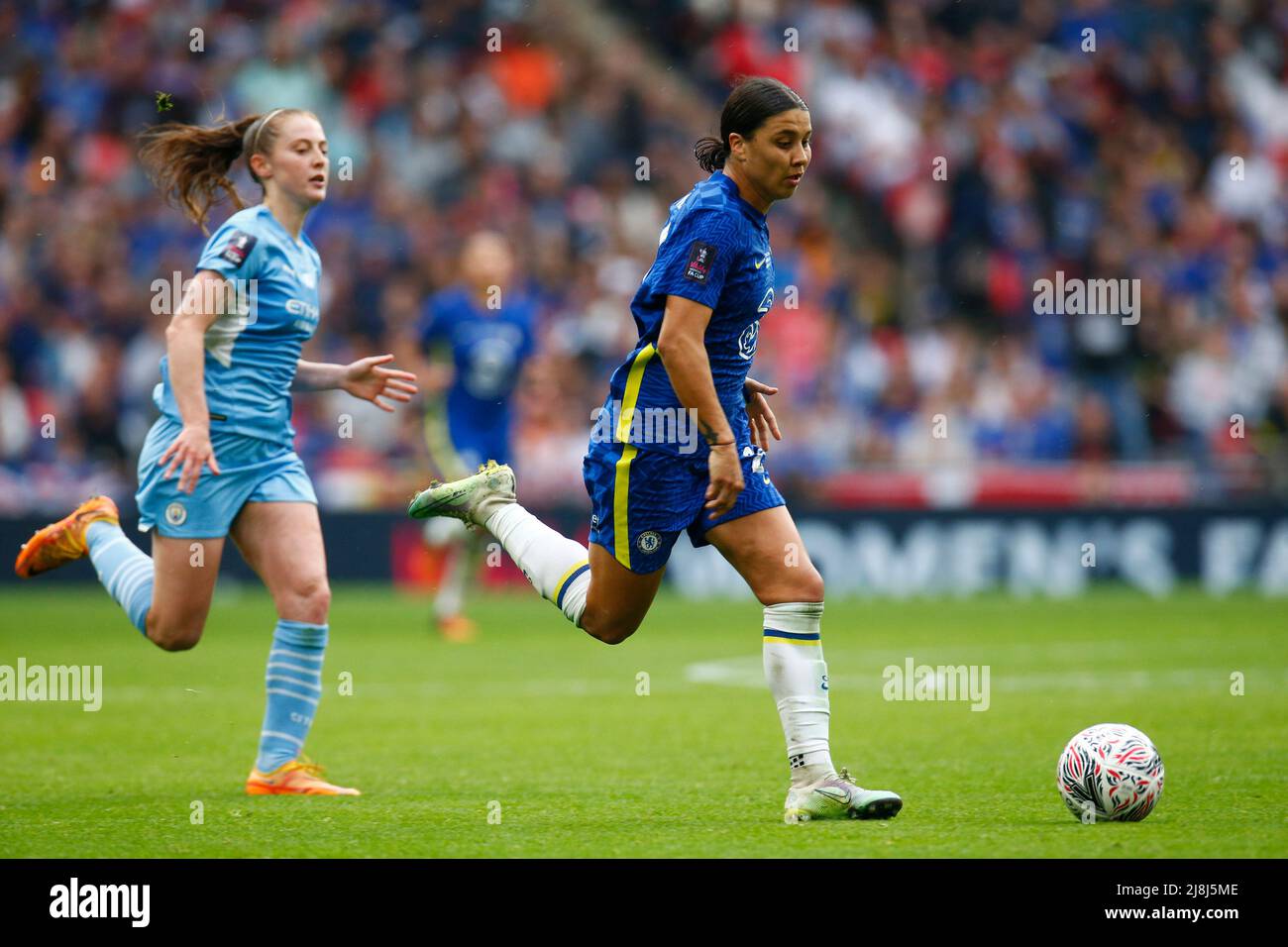LONDRA, INGHILTERRA - MAGGIO 15:Chelsea Women Sam Kerr durante la finale della Coppa delle Donne di fa tra Chelsea Women e Manchester City Women al Wembley Stadium , Lon Foto Stock
