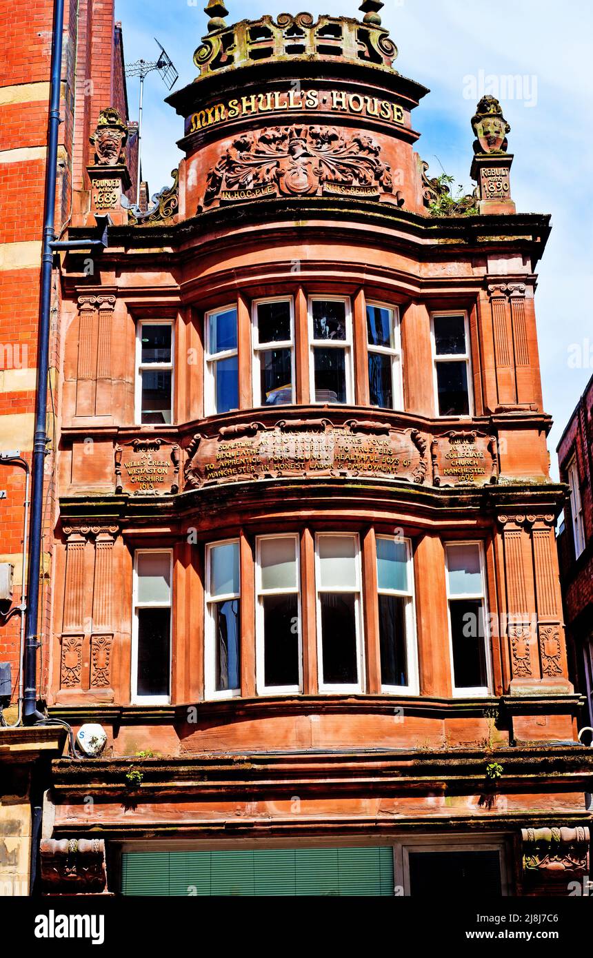 Mynshulls House date 1890, Cateaton Street, Manchester, Inghilterra Foto Stock