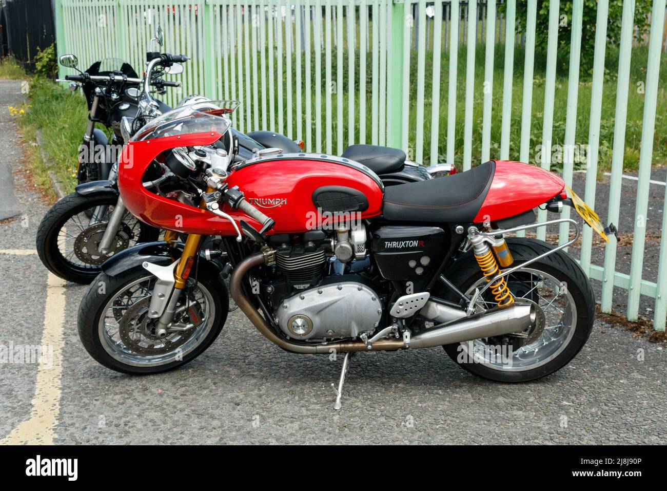 Trionfo Thruxton. Spannerlash 2022 Blackpool & District VMCC Meet. Foto Stock