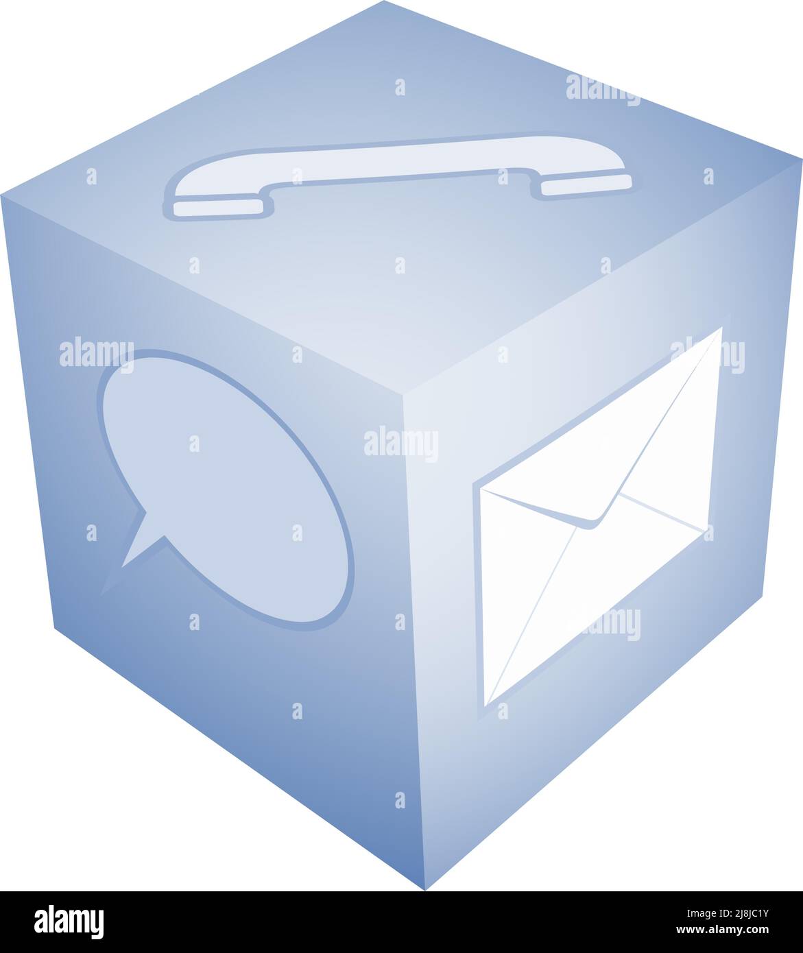 Messaggio Cube Illustrazione Vettoriale