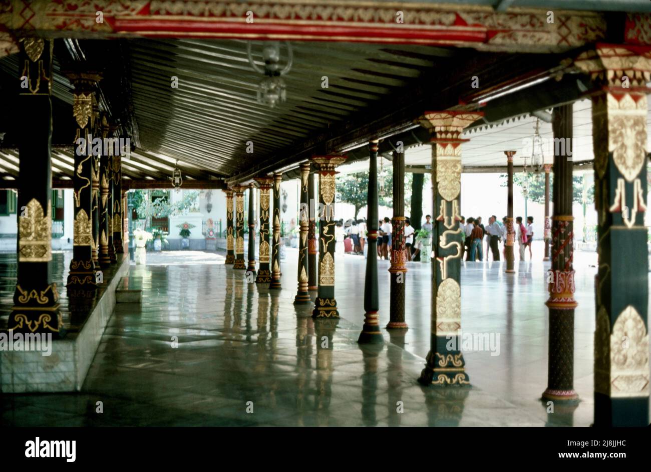 Palazzo del Sultano a Yogakarta sull'isola di Giava, Indonesia 1984 Foto Stock