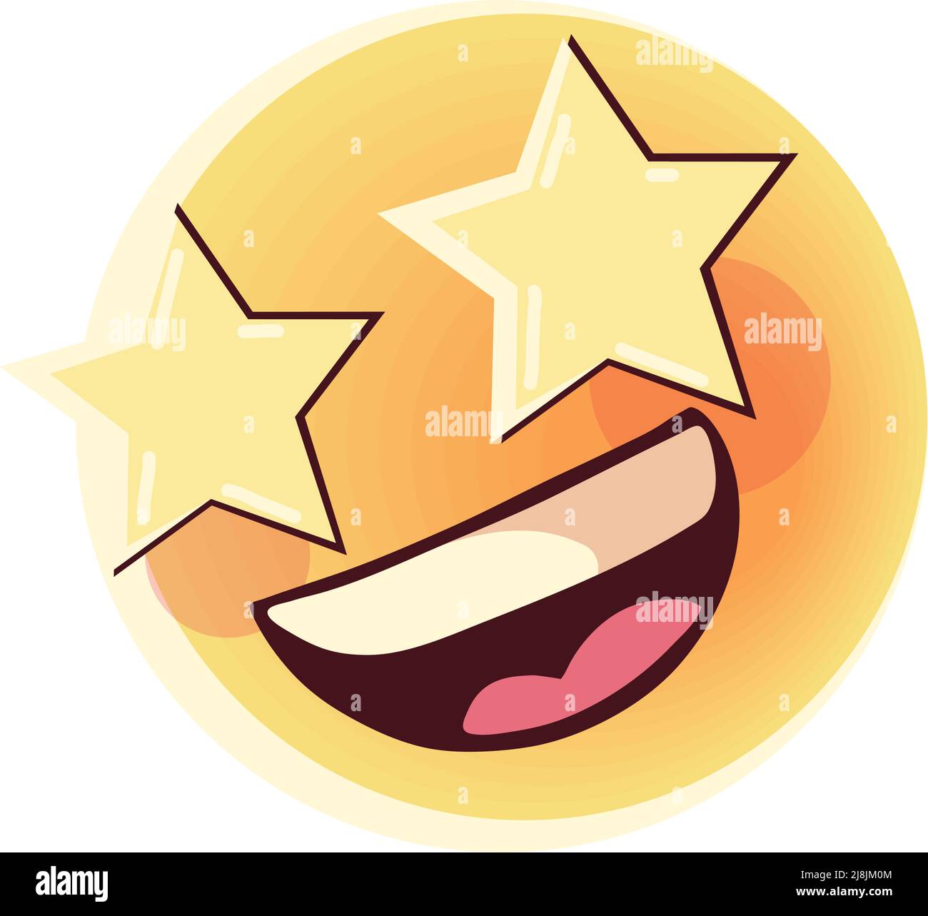 emoji star occhi Illustrazione Vettoriale