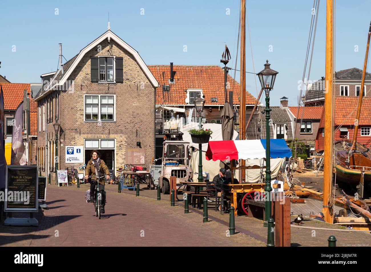 Centro storico del villaggio di pescatori di Spakenburg. Foto Stock
