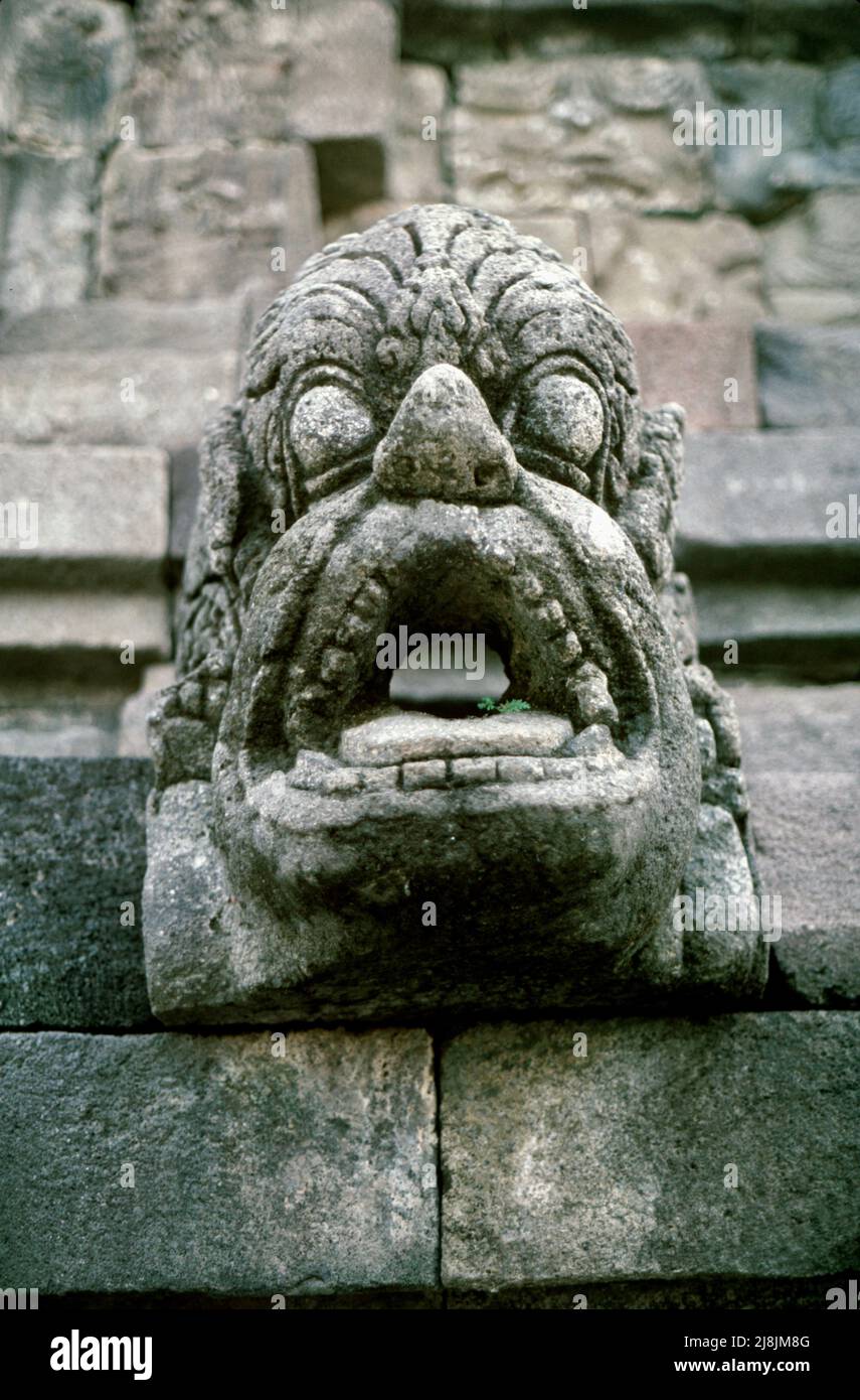Borobudur, il più grande tempio buddista del mondo 1984 Foto Stock