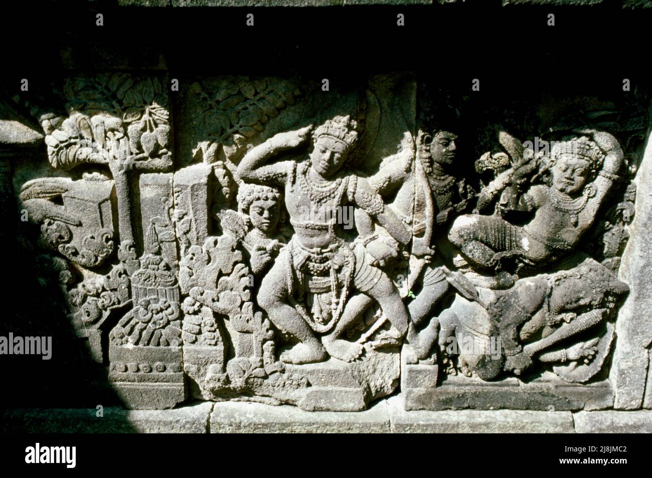 Tempio Prambanan vicino a Yogakarta 1984 Foto Stock