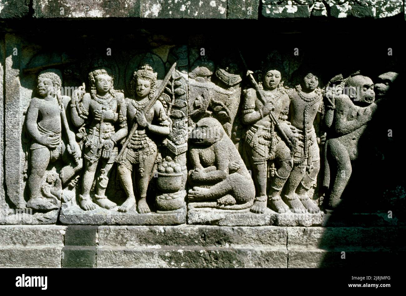 Tempio Prambanan vicino a Yogakarta 1984 Foto Stock