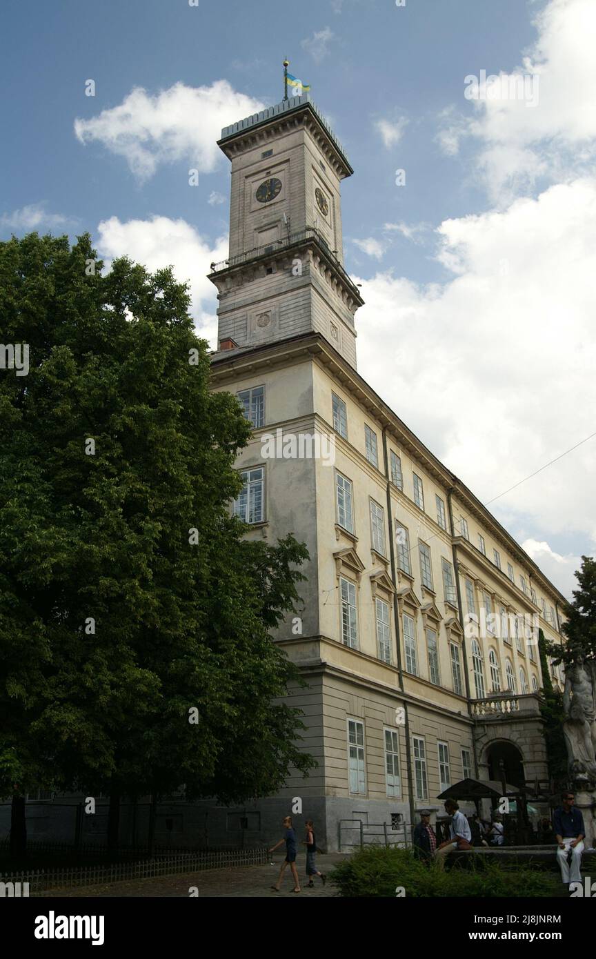 Lwów, Lviv, Lwiw, Львів, Ucraina, Ucraina, Україна, Ucraina; Municipio di Lviv; Lemberger Rathaus; Ratusz WE Lwowie; Львівська ратуша Foto Stock