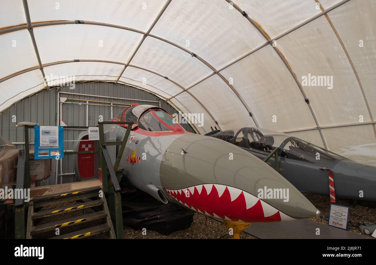Norwich, Norfolk, Regno Unito – Maggio 14 2022. Piccoli aerei in mostra al museo dell'aviazione Foto Stock