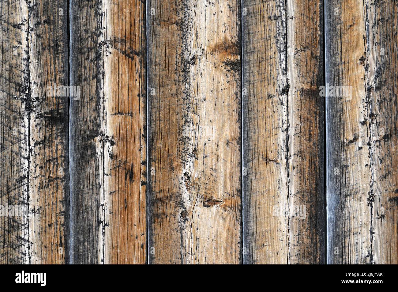 Weathered di tavole di legno Foto Stock