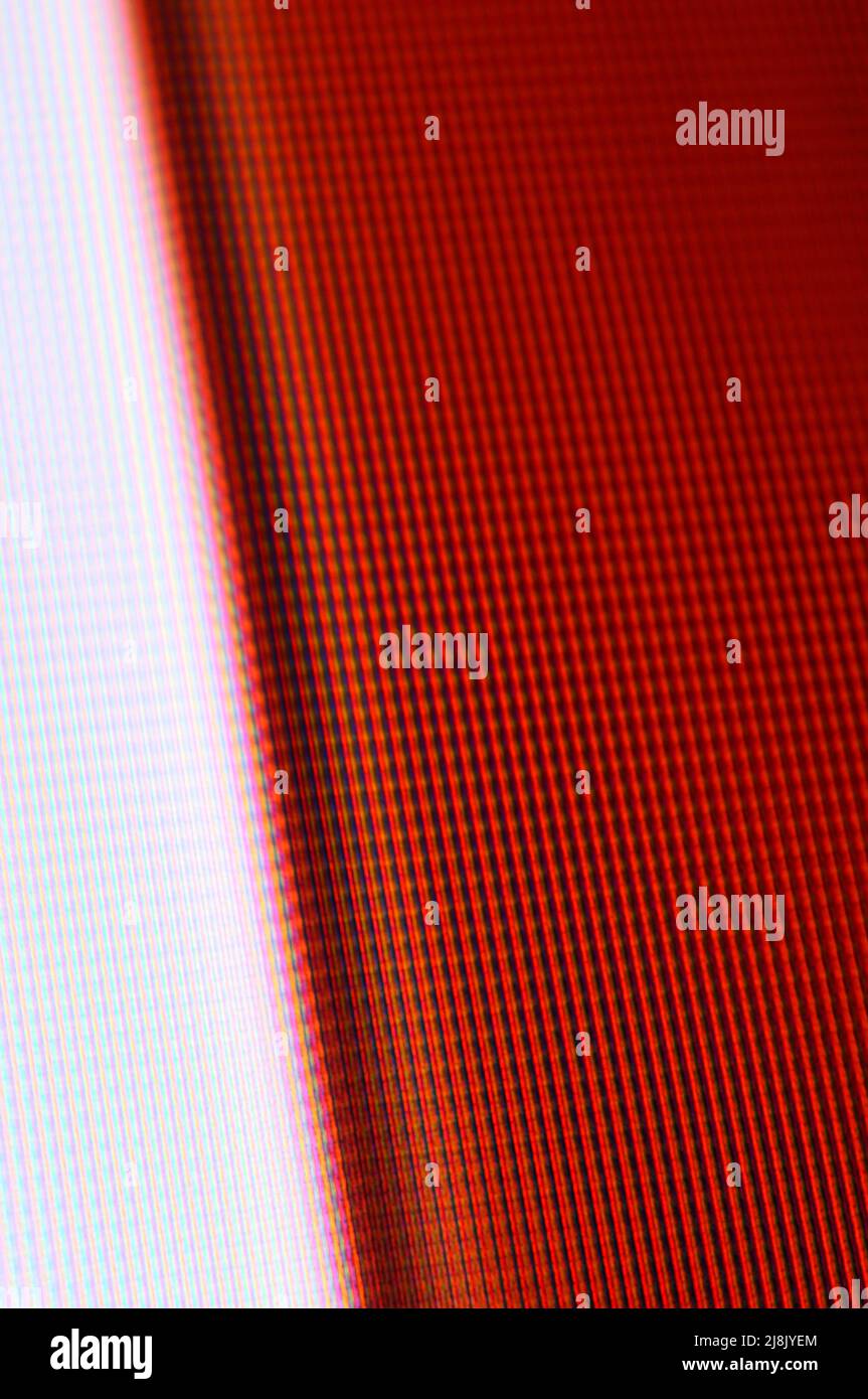 Primo piano dello schermo CRT Foto Stock