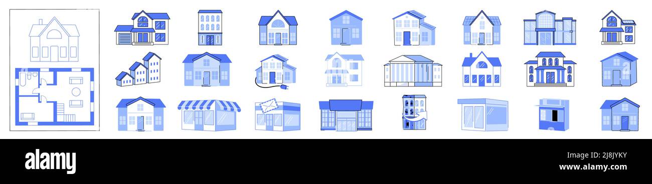Immobiliare e architettura Illustrazione Vettoriale