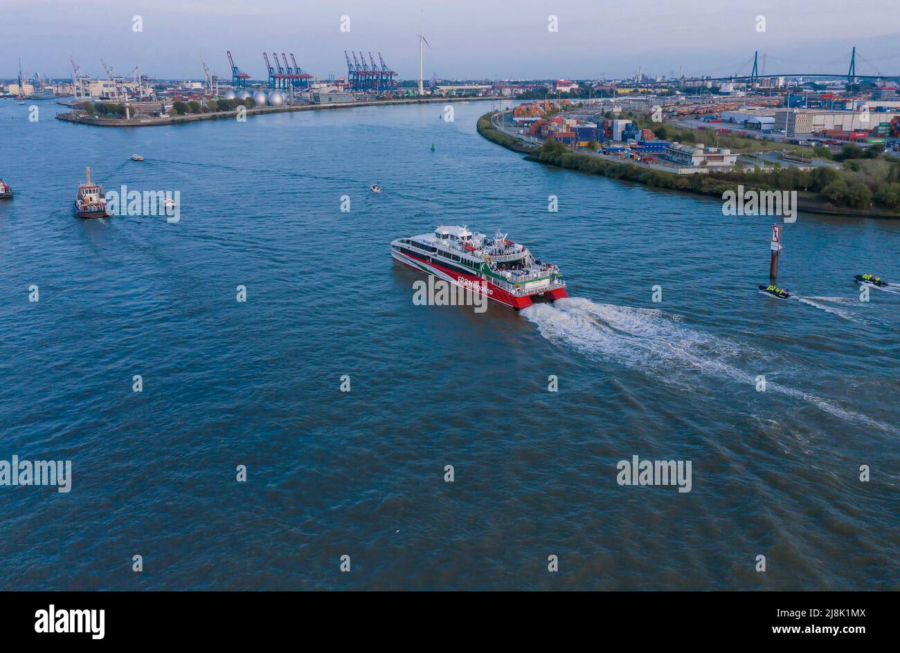 FRS Helgoline sul fiume Elbe, Germania, Amburgo Foto Stock