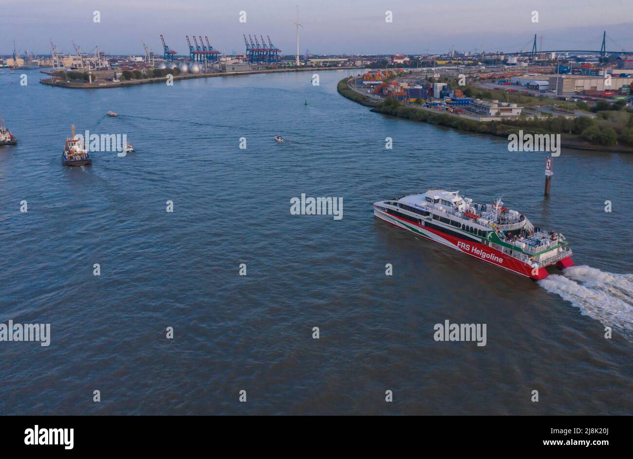 FRS Helgoline sul fiume Elbe, Germania, Amburgo Foto Stock