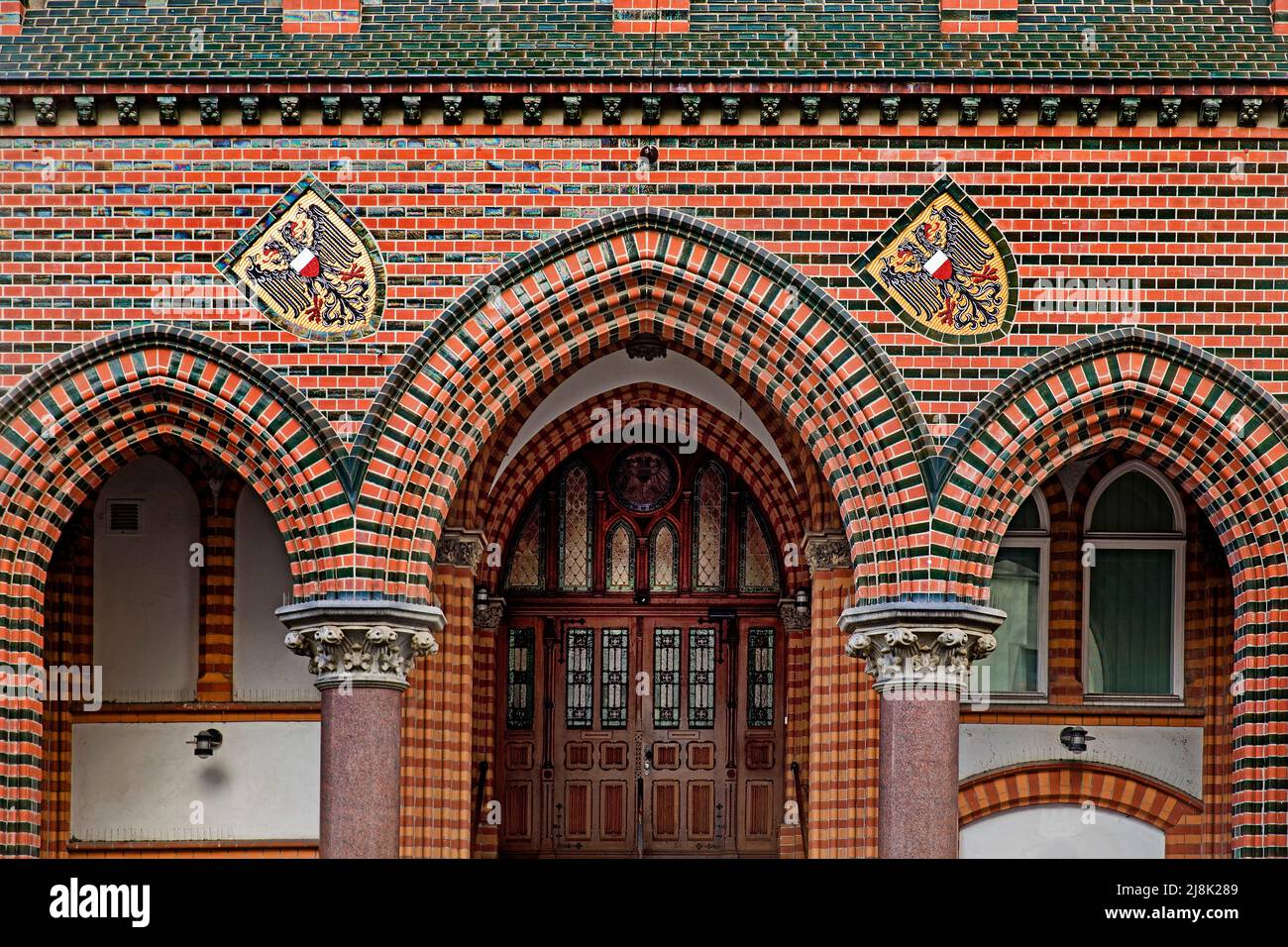 Ufficio di Stato per gli affari sociali Schleswig-Holstein, residenza ufficiale Luebck con rivestimento gotico, Germania, Schleswig-Holstein, Luebeck Foto Stock