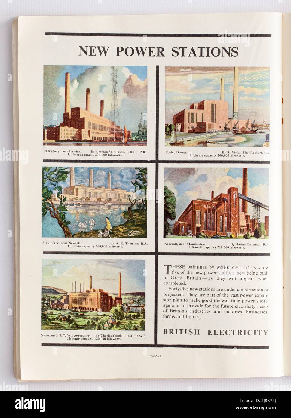 Old 1950s British Advertisingverting for British Electricity Foto Stock