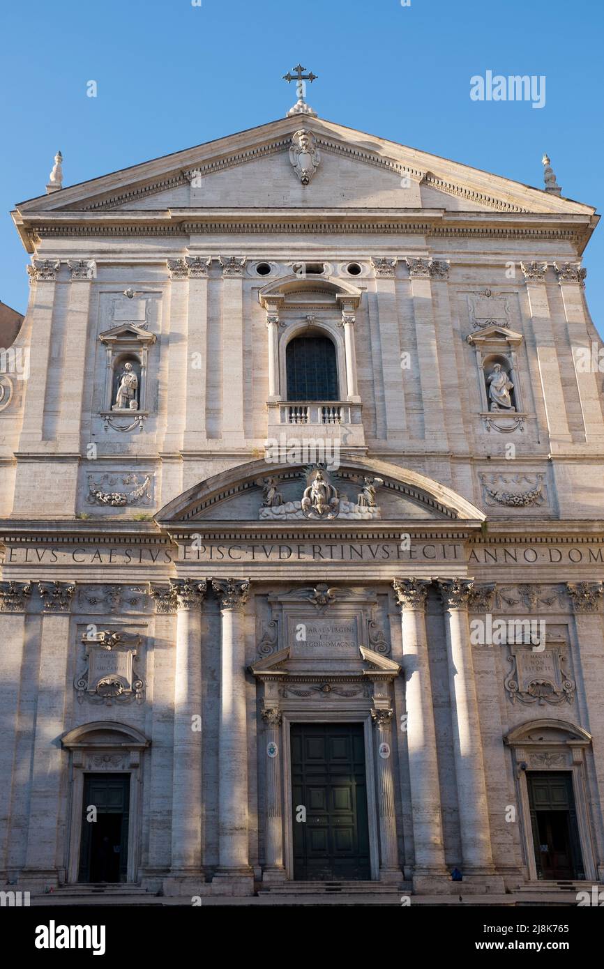 Chiesa nuova Santa Maria in Vallicella facciata della chiesa Roma Italia Foto Stock