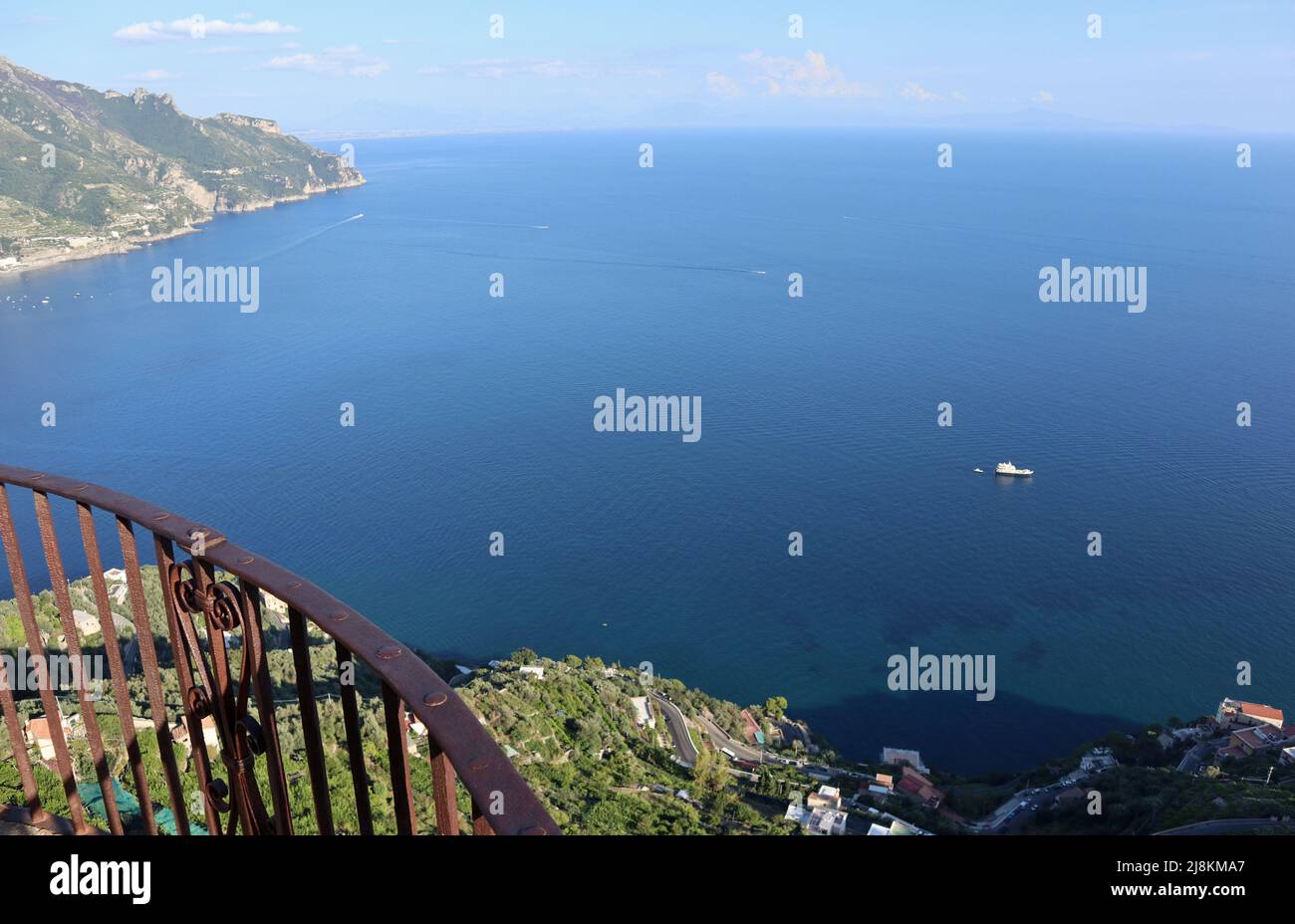Ravello - Panorama della Terrazza dell'Infinito di Villa Cimbrone Foto Stock