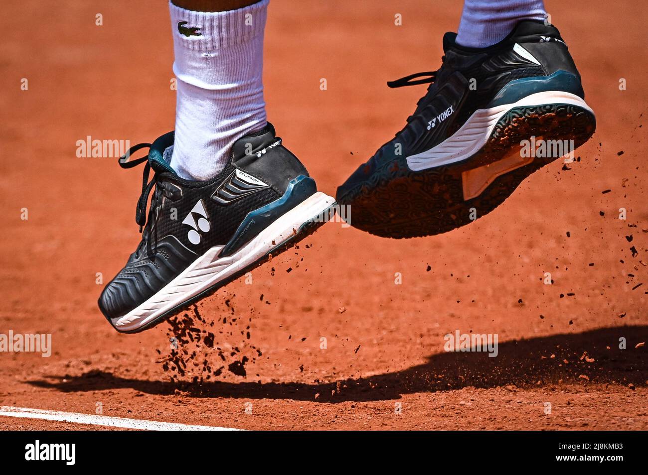 Dettaglio delle scarpe Yonex durante il giorno delle Qualifiche