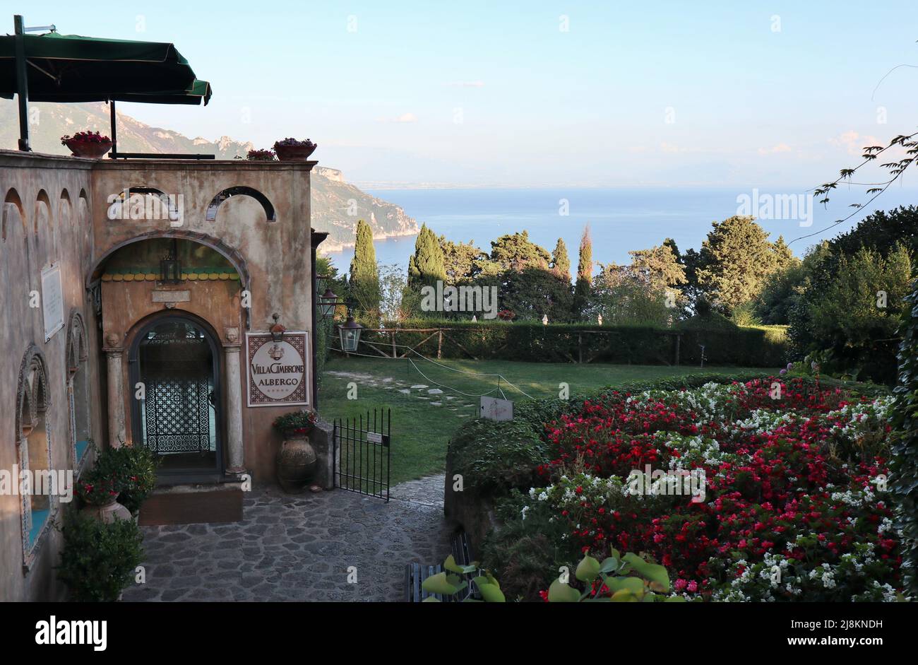 Ravello - Scorcio dei giardini dell'Hotel Villa Cimbrone Foto Stock