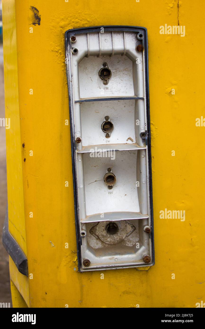 luce di posizione posteriore rotta Foto Stock