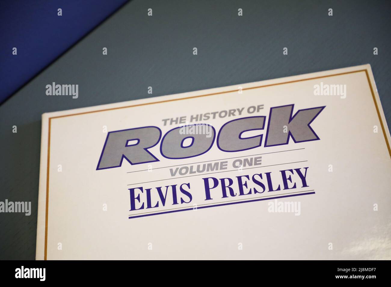 Elvis Presley, la storia del Rock, Volume uno record. Foto Stock