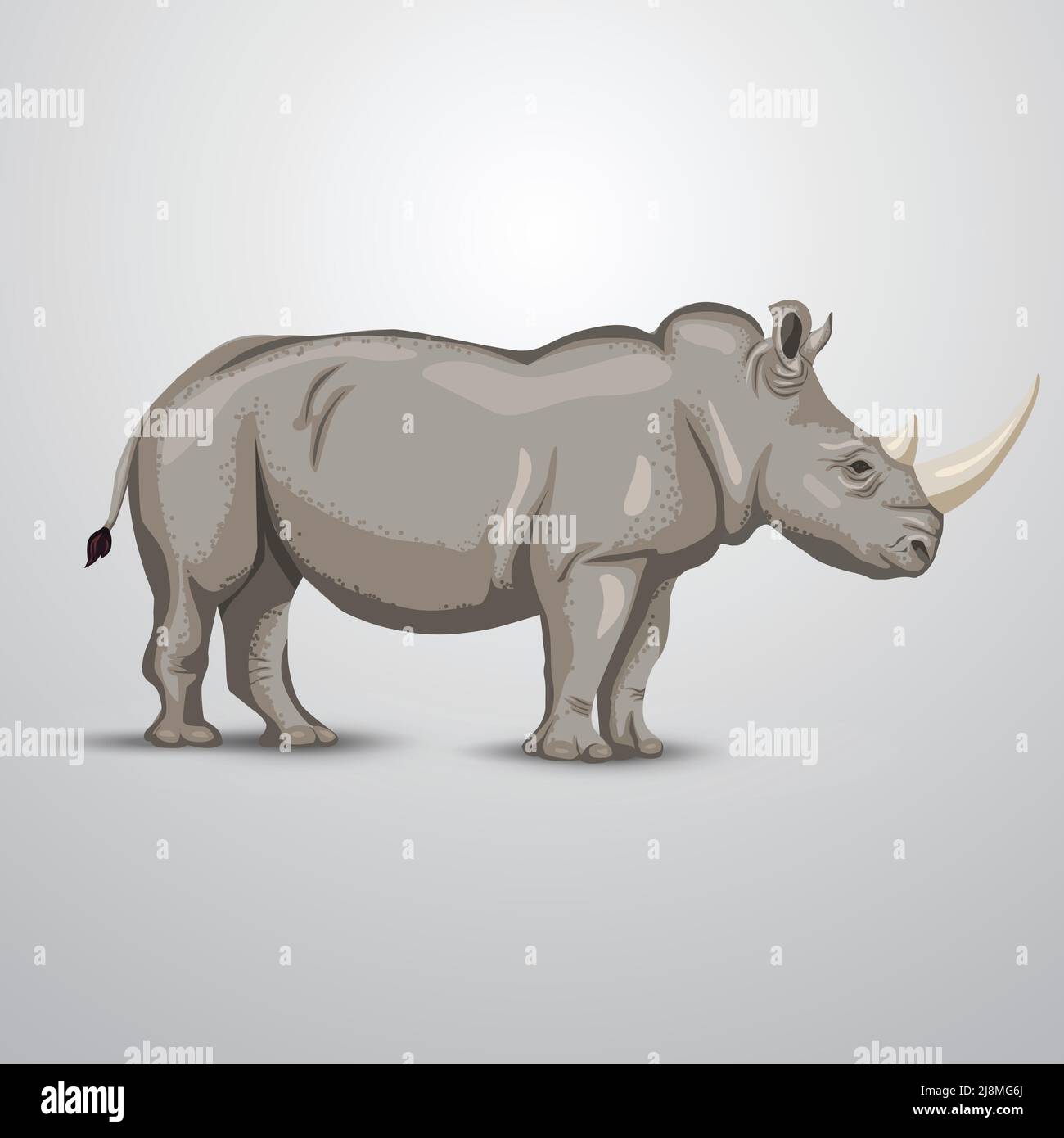 disegno rhino full size. disegno vettoriale Illustrazione Vettoriale