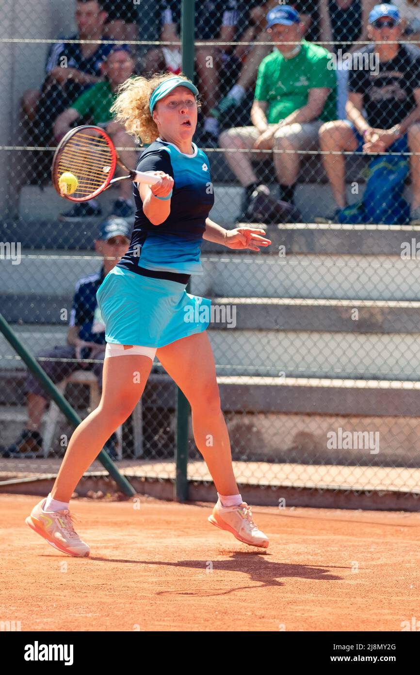 Strasburgo, Francia. 17th maggio 2022. Anna-Lena Friedsam di Germania in azione durante il suo Round of 32 Singles match del 2022 Internationaux de Strasbourg contro Daria Saville d'Australia al Tennis Club de Strasbourg, Francia Dan o' Connor/SPP credito: SPP Sport Press Foto. /Alamy Live News Foto Stock