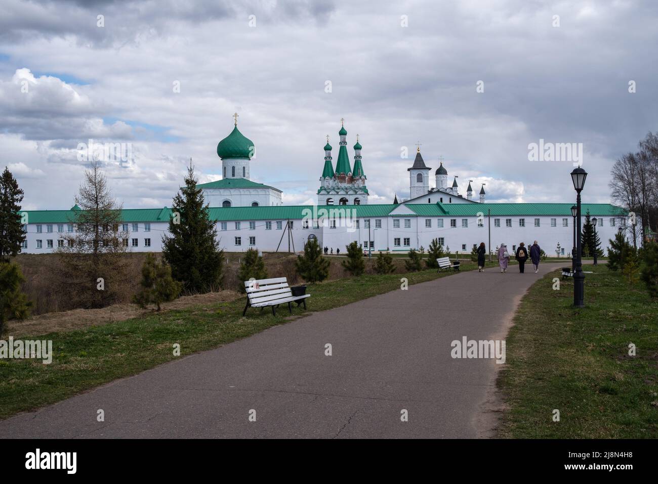 Trinity parte del monastero Alexander-Svirsky. Villaggio di Staraya Sloboda, regione di Leningrade, Russia Foto Stock