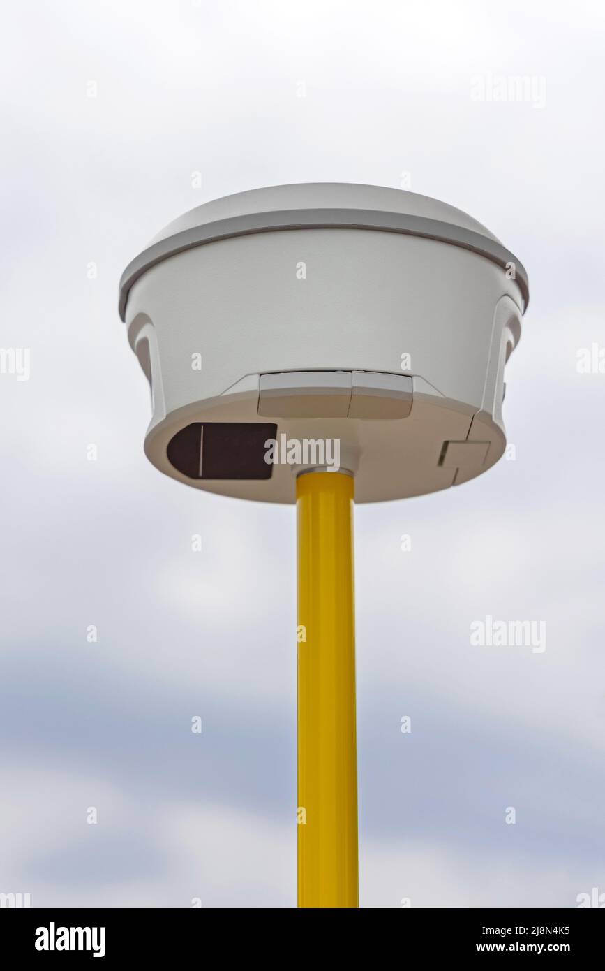 Antenna GPS GNSS per macchine agricole Foto Stock