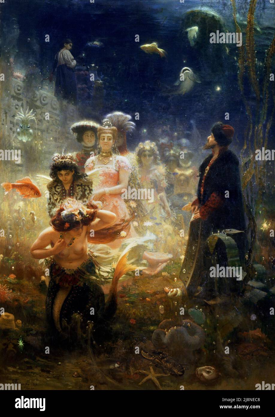 Repin di Ilya Dipinto dal titolo 'Sadko' dell'artista russo di origine Ucraina, Ilya Yefimovich Repin (1844-1930), olio su tela, 1876 Foto Stock