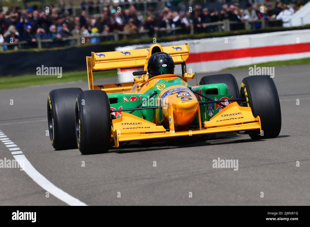 Stephen Ottavianelli, Benetton B193, l'era V10, Formula 1, F1, Dal 1989 al 2005, giri dimostrativi, Goodwood 79th Members Meeting, Goodwood Motor Foto Stock