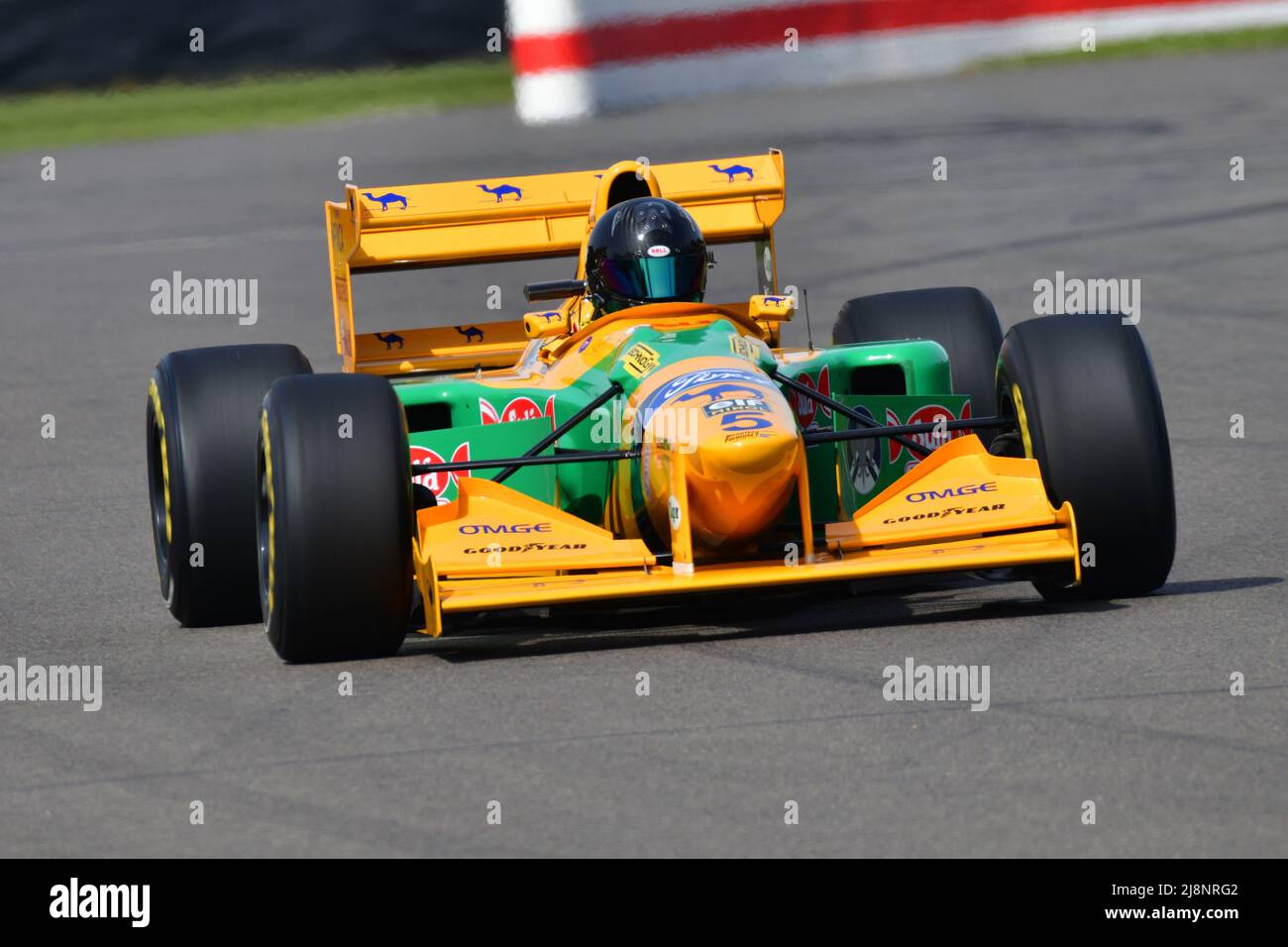 Stephen Ottavianelli, Benetton B193, l'era V10, Formula 1, F1, Dal 1989 al 2005, giri dimostrativi, Goodwood 79th Members Meeting, Goodwood Motor Foto Stock