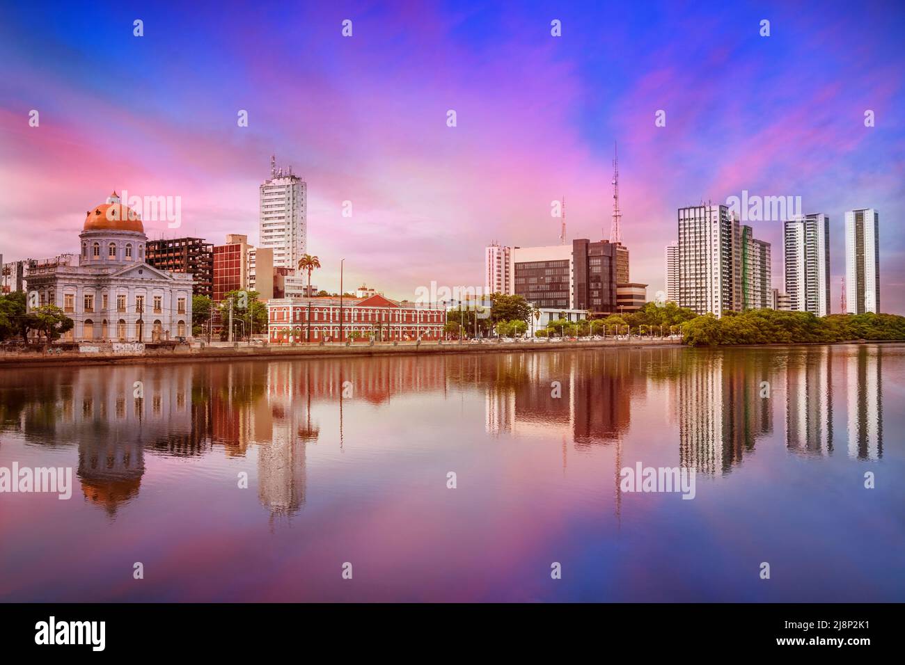 Vista del centro di Recife, regione nord-orientale del Brasile. Foto Stock