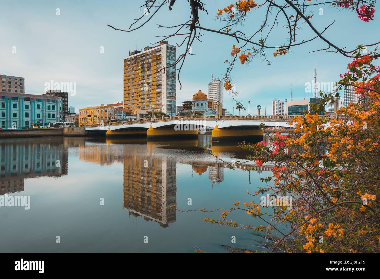 Vista del centro di Recife, regione nord-orientale del Brasile. Foto Stock