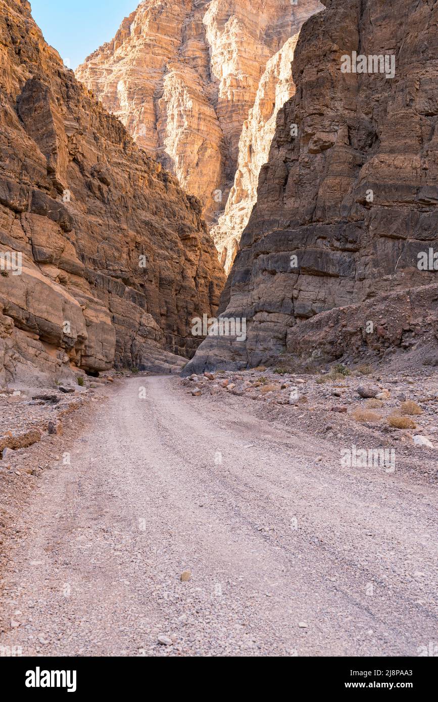 Percorso fuoristrada attraverso il Titus Canyon nel Death Valley National Park, California Foto Stock