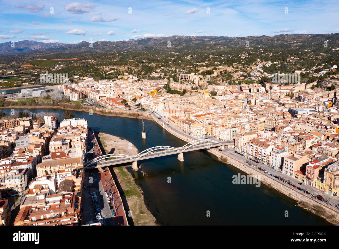 Paesaggio urbano di Tortosa, comarca di Baix Ebre, Catalogna, Spagna Foto Stock