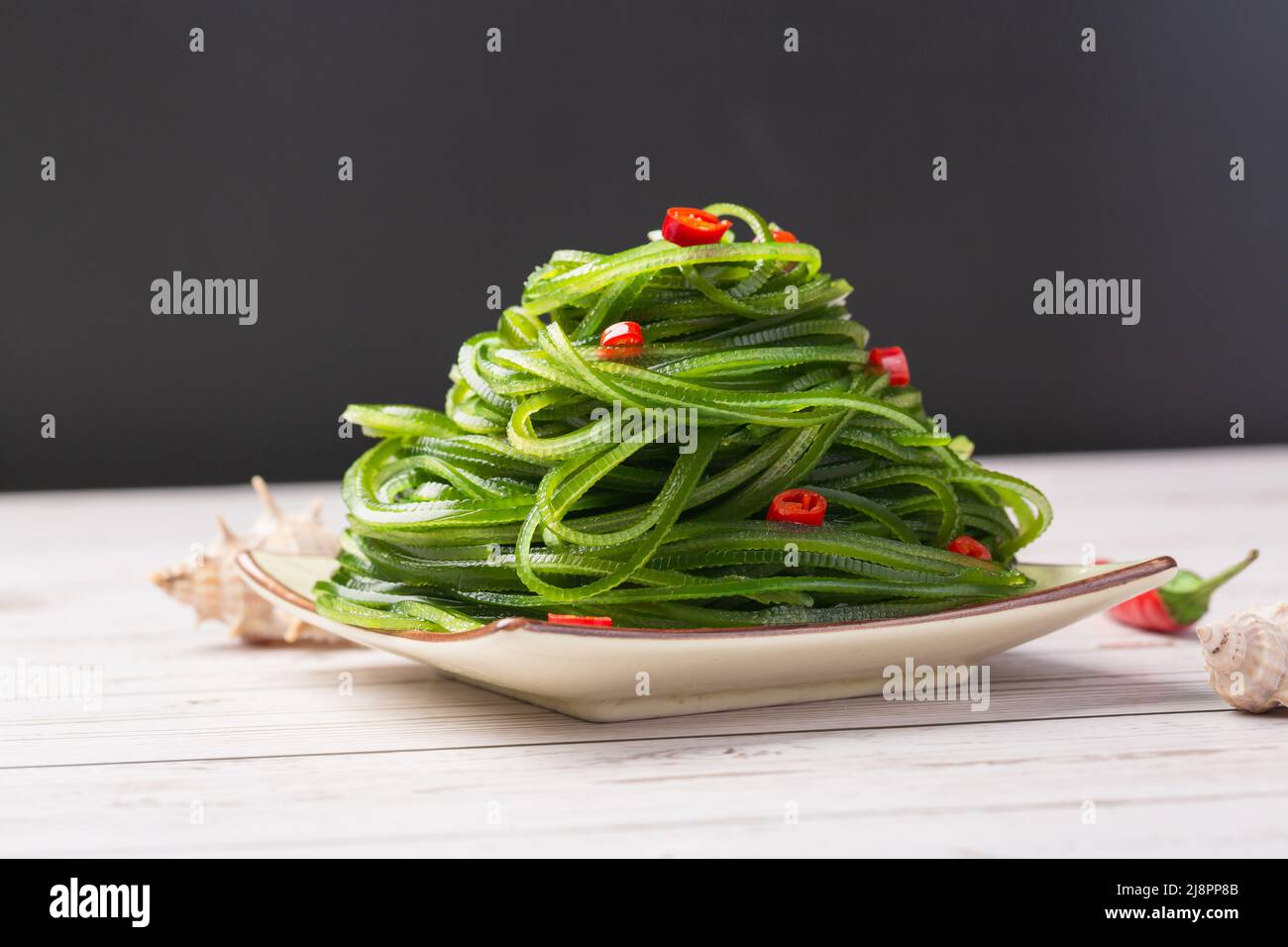 Asian Sea Food Green Kelp Silk compresso Foto Stock