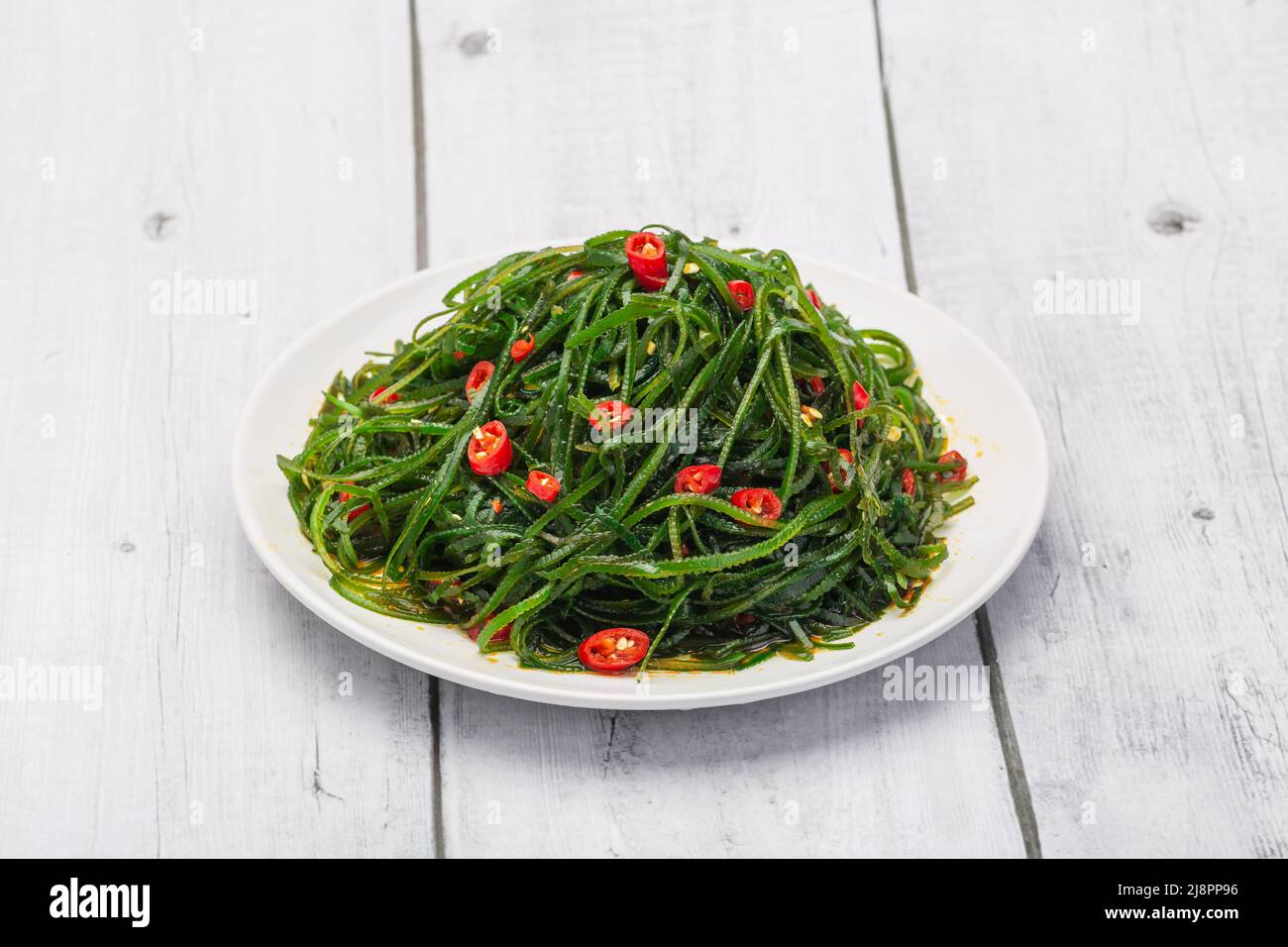 Asian Sea Food Green Kelp Silk compresso Foto Stock