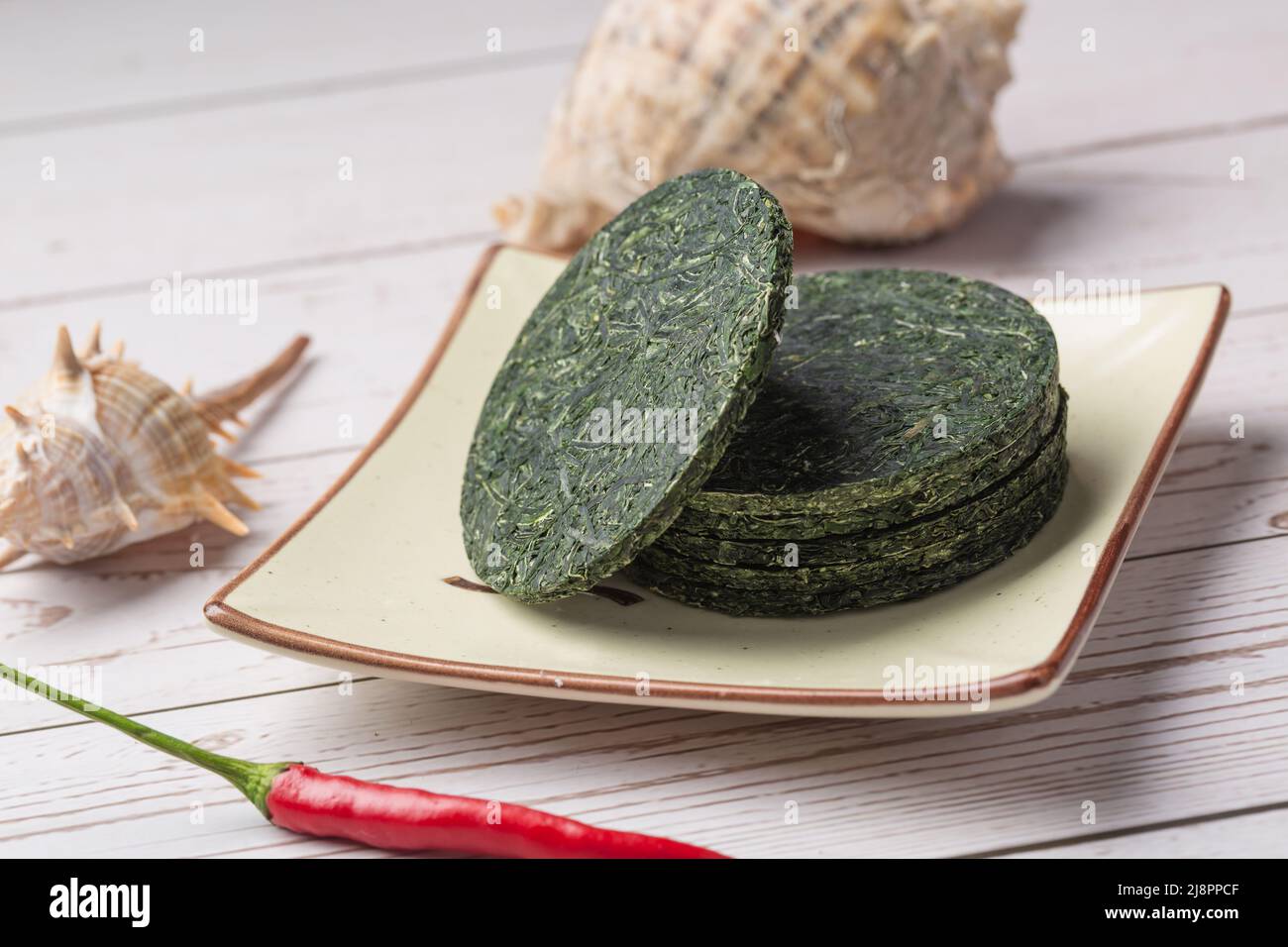 Asian Sea Food Green Kelp Silk compresso Foto Stock