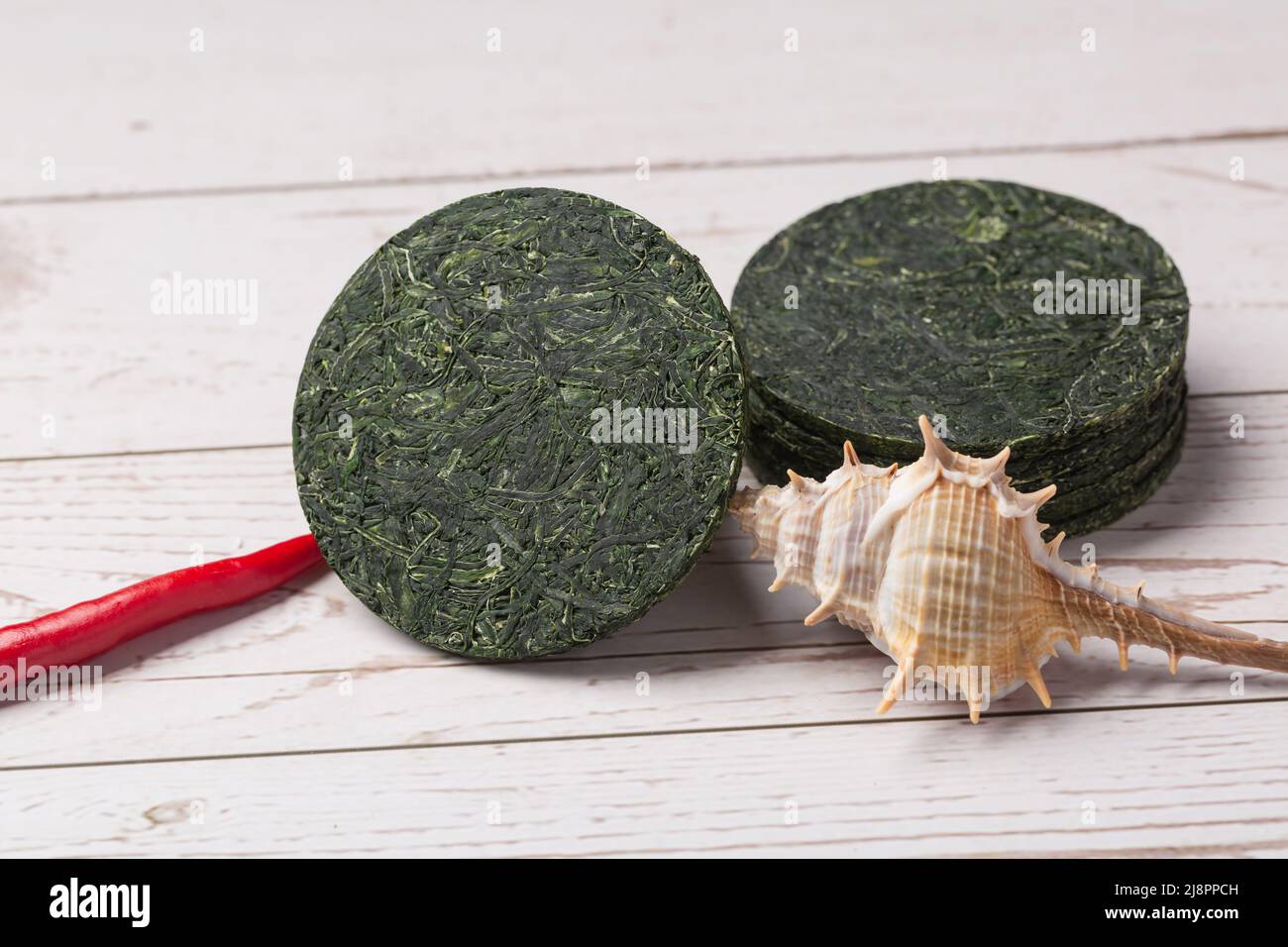 Asian Sea Food Green Kelp Silk compresso Foto Stock