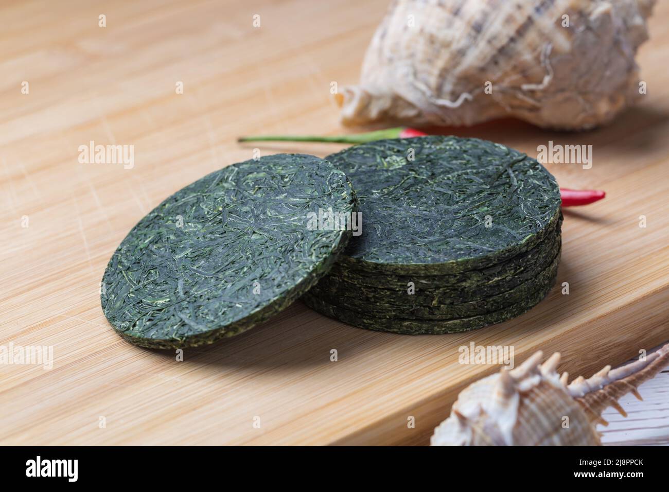 Asian Sea Food Green Kelp Silk compresso Foto Stock