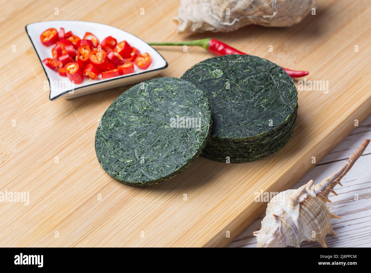 Asian Sea Food Green Kelp Silk compresso Foto Stock