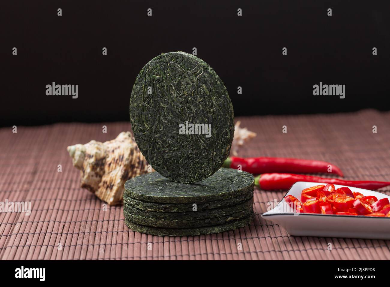 Asian Sea Food Green Kelp Silk compresso Foto Stock