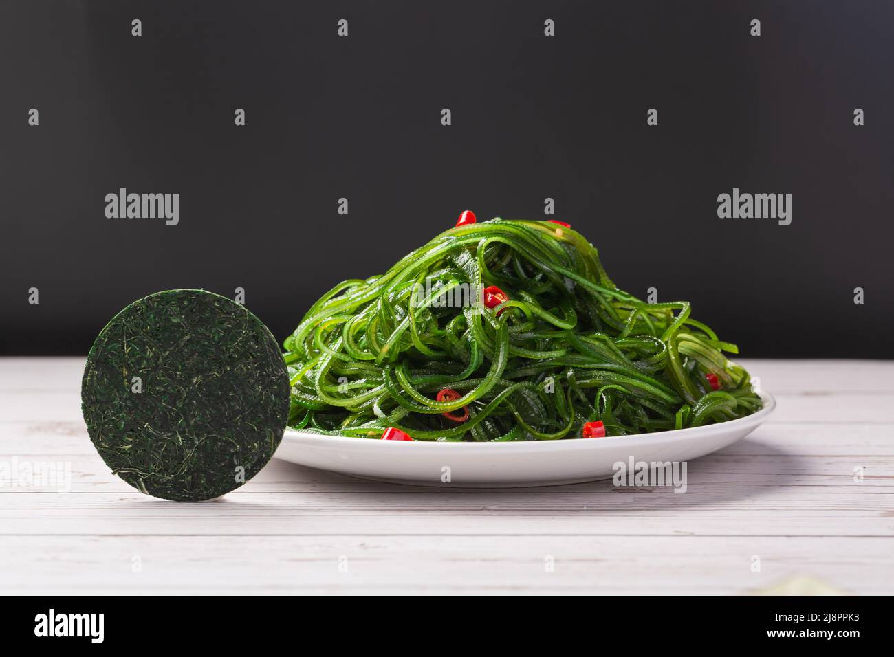 Asian Sea Food Green Kelp Silk compresso Foto Stock